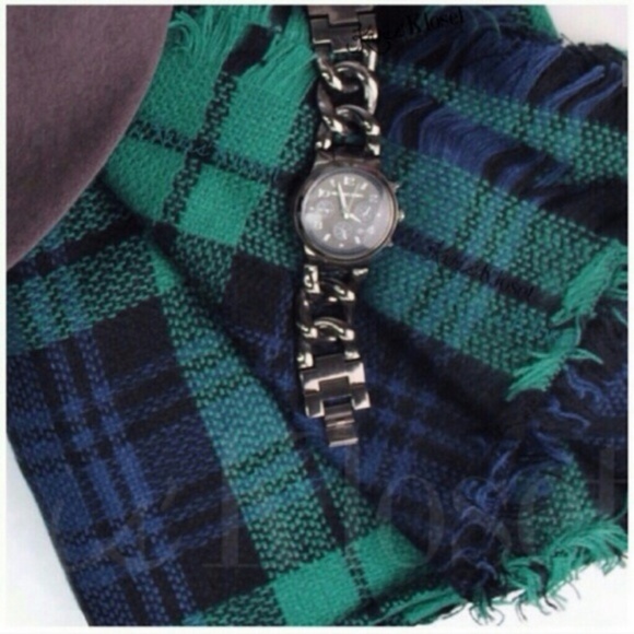Accessories | Navy & Green tartan blanket scarf - Picture 4 of 4